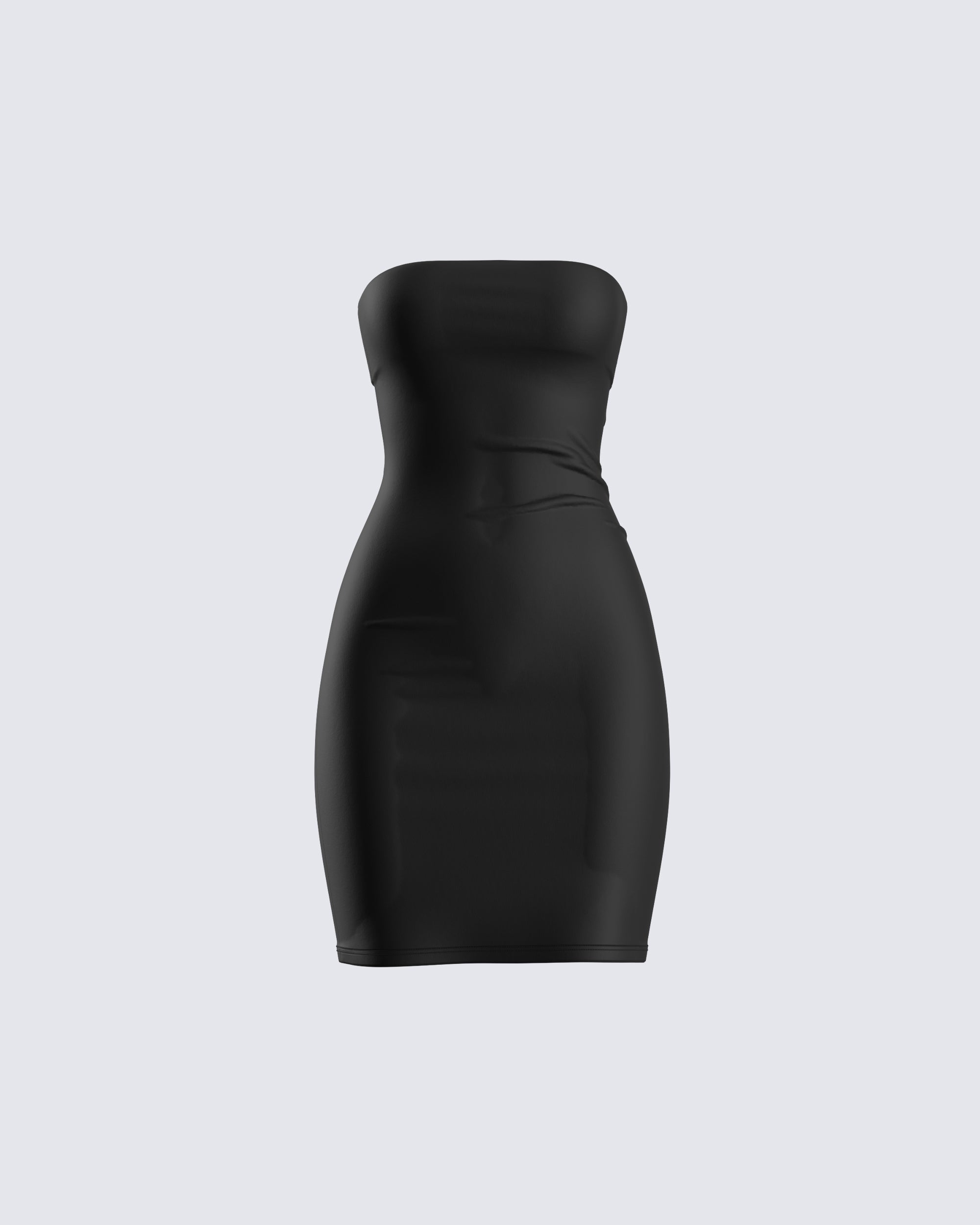 black tube top dress
